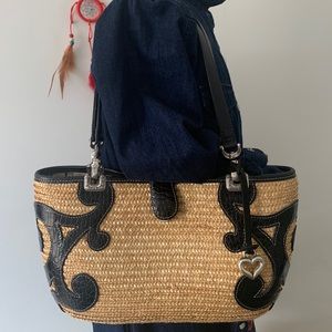 ✨SOLD✨✔️✔️ Brighton Viola Straw Shoulder Bag🖤